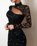 Sparkling Lace Hollow Fashion dress