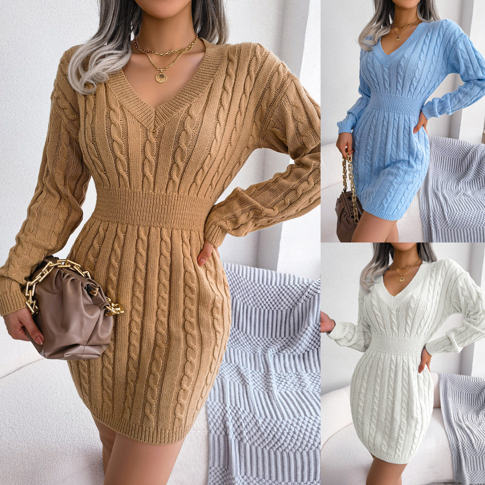 Long Sleeve Mid length Sweater dress