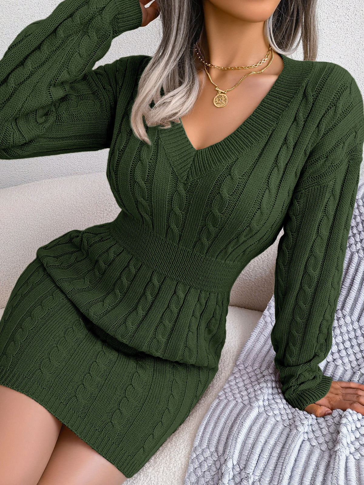 Long Sleeve Mid length Sweater dress