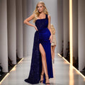 Light Luxury High-end Fishtail High-end Banquet Elegant Host Single Shoulder Evening Dress