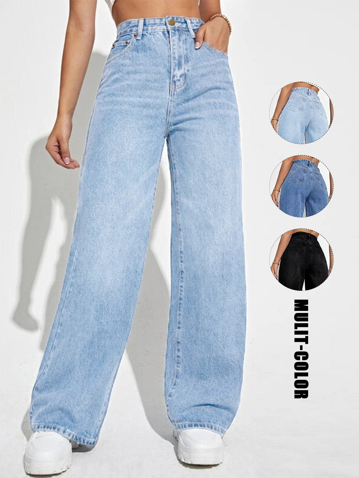 Women's Loose Straight-Leg Trousers